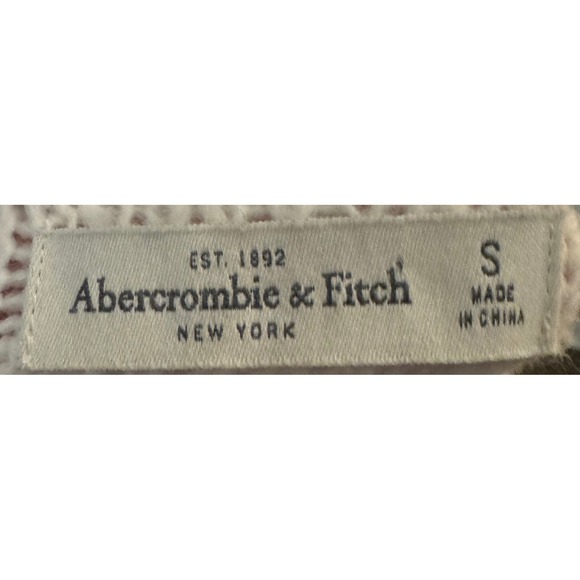Abercrombie & Fitch Open Knit Sweater Boat Neck Trendy Casual Long Sleeve SZ S - Picture 7 of 10